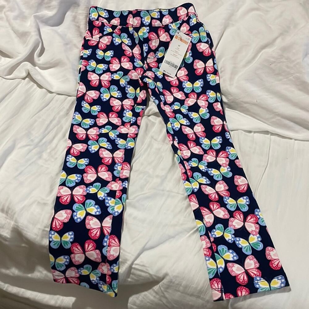 Gymboree 5t navy pink yellow butterfly jegging nwt perfect unworn